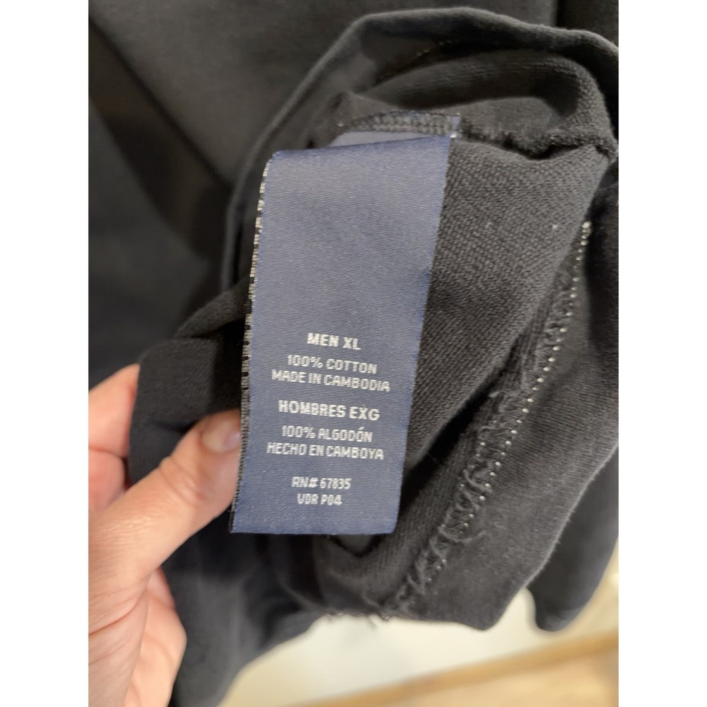 Nautica Quarter Zip Pullover Sweatshirt Men's XL Black Chest Pocket Logo - Picture 7 of 10